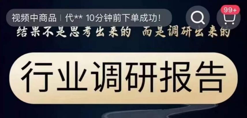 行业调研报告，结果不是思考出来的而是调研出来的-huitchan网创