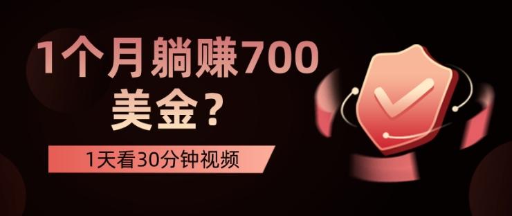 1天看30分钟视频，1个月躺赚700美金？-huitchan