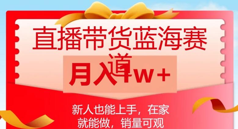 直播带货蓝海赛道，新人也能上手，在家就能做，销量可观，月入1w【揭秘】-huitchan网创