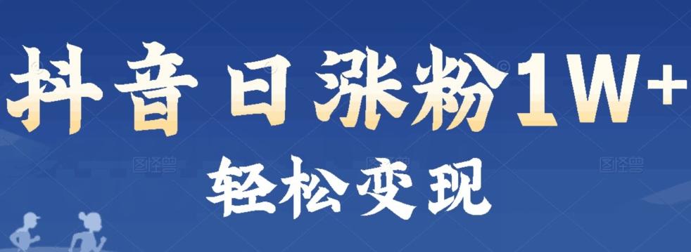 首发抖音新赛道日涨粉1W+轻松变现-huitchan网创