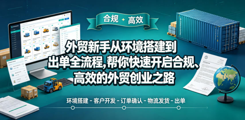 外贸新手从环境搭建到出单全流程，帮你快速开启合规、高效的外贸创业之路-huitchan
