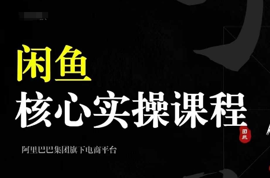 2024闲鱼核心实操课程，从养号、选品、发布、销售，教你做一个出单的闲鱼号-huitchan网创