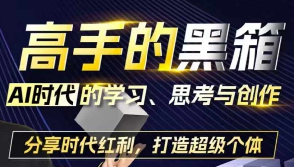 高手的黑箱：AI时代学习、思考与创作-分红时代红利，打造超级个体-huitchan网创