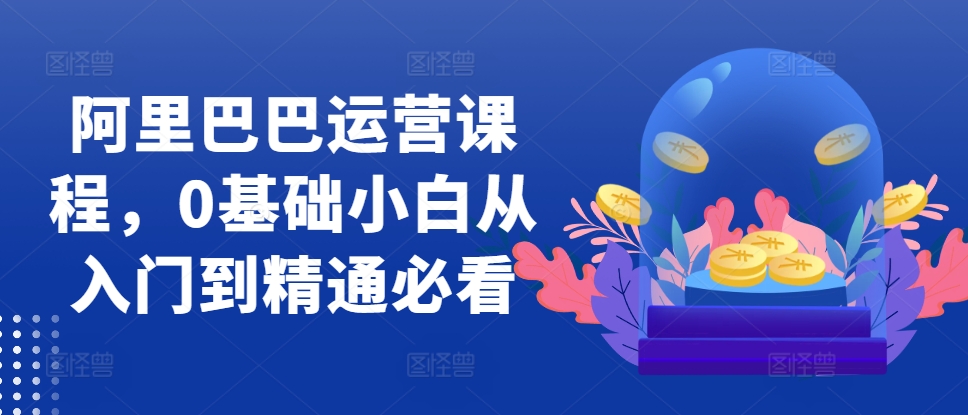 阿里巴巴运营课程，0基础小白从入门到精通必看-huitchan网创