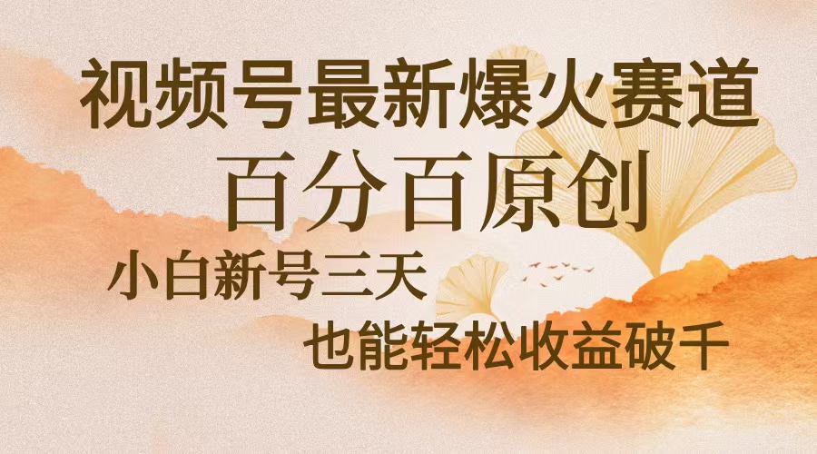 视频号最新爆火赛道，中老年粉深信不疑，百分百原创，新号三天收益轻松...-huitchan网创