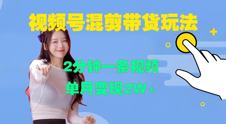 视频号混剪玩法，2分钟一条视频，单月变现2W+【揭秘】-huitchan网创
