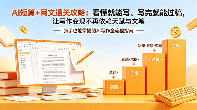 AI短篇+网文通关攻略-更新4月：看懂就能写、写完就能过稿，让写作变现不再依赖天赋与文笔-huitchan