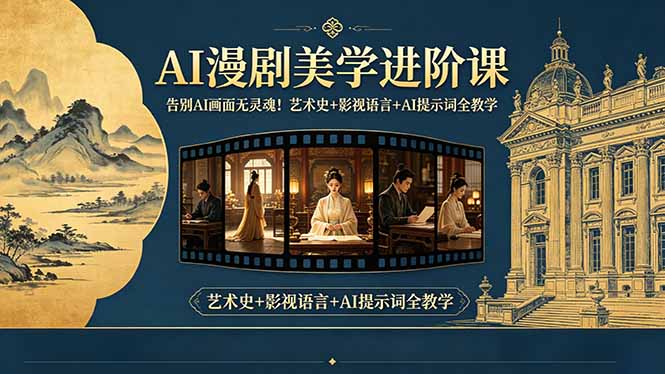告别AI画面无灵魂！AI漫剧美学进阶课，艺术史+影视语言+AI提示词全教学-huitchan