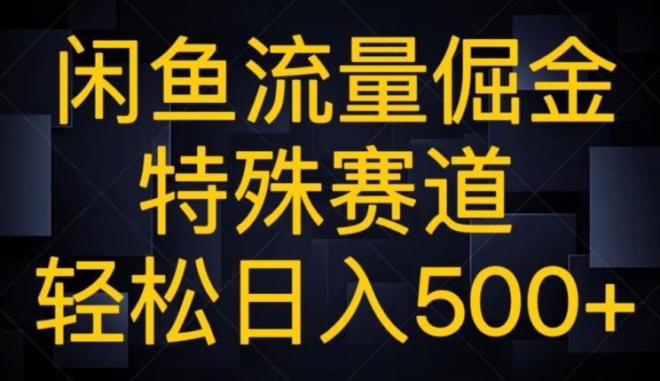 闲鱼流量倔金，特殊赛道，轻松日入500+-huitchan网创
