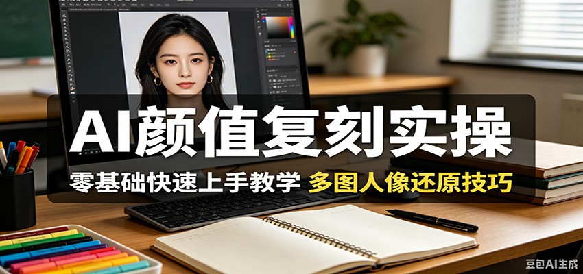 AI颜值复刻实操，零基础快速上手教学，多图人像还原技巧-huitchan网创