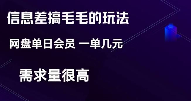 信息差搞钱玩法-网盘会员单日变现300+-huitchan网创