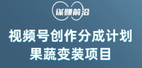 视频号创作分成计划水果蔬菜变装玩法，借助AI变现-huitchan网创