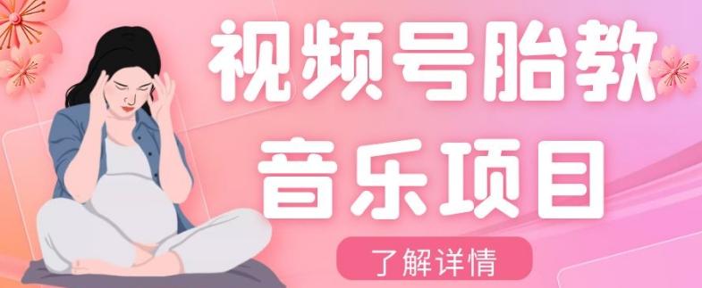 视频号胎教音乐项目，操作简单，0成本利润自己定，单日300+-huitchan网创