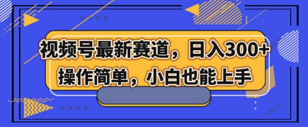 视频号最新赛道，日入300+，新手小白轻松掌握-huitchan网创
