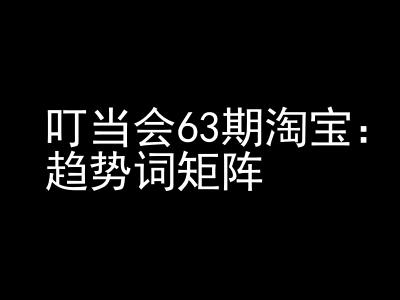 《淘宝天猫打爆班》原创高阶技术第63期，趋势词矩阵技术和玩法-huitchan网创