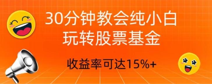 30分钟教会你玩转股票基金，只教好的筛选方法，不荐股-huitchan网创