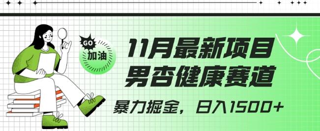 最新项目，男杏健康赛道，暴力掘金，日入1500+-huitchan网创