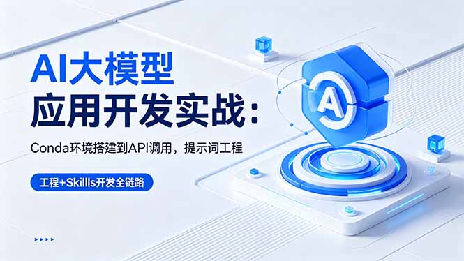AI 大模型应用开发实战：Conda环境搭建到API调用，提示词工程+Skills开发全链路-huitchan网创