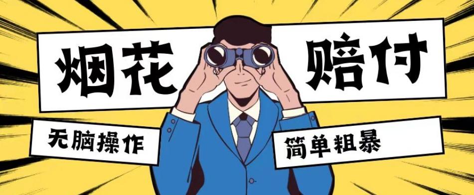 最新蓝海玩法，烟花爆竹赔付，单订单赔付200-500无脑操作【仅揭秘】-huitchan网创
