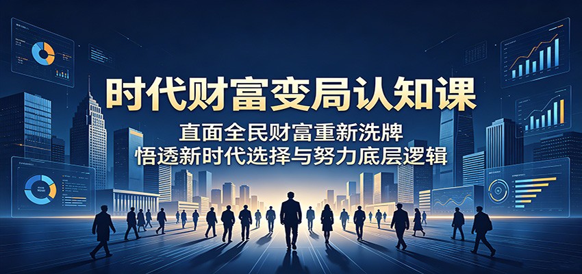 时代财富变局认知课：直面全民财富重新洗牌，悟透新时代选择与努力底层逻辑-huitchan网创