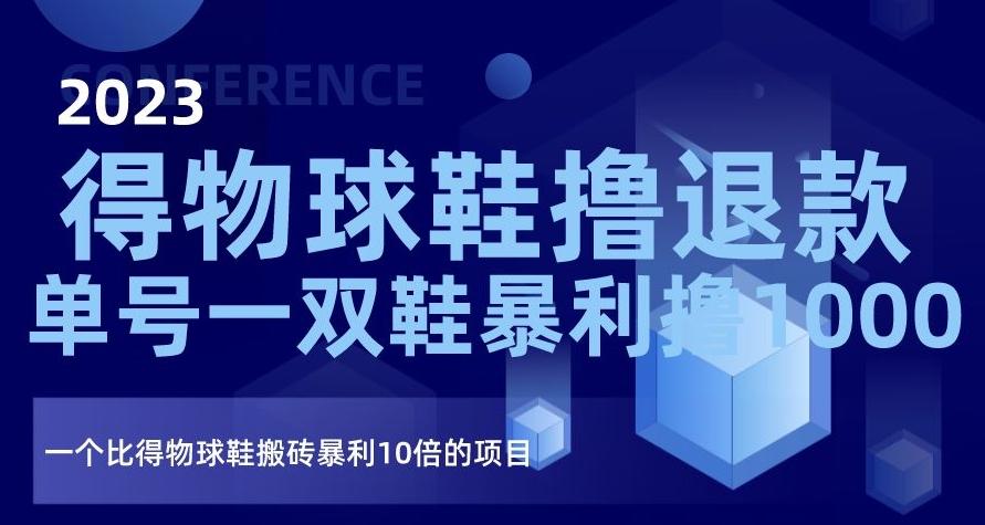 2023得物球鞋撸退款，单号一双鞋暴利撸1000，一个比得物球鞋搬砖暴利10倍的项目【揭秘】-huitchan网创