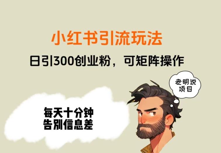 靠小红书视频日印300粉，两分钟一个视频轻松矩阵-huitchan网创