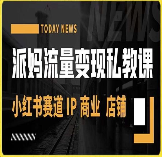 派妈流量变现私教课，小红书赛道IP  商业  店铺 -huitchan网创