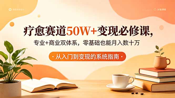 疗愈赛道50W+变现必修课，专业+商业双体系，零基础也能月入数十万-huitchan网创