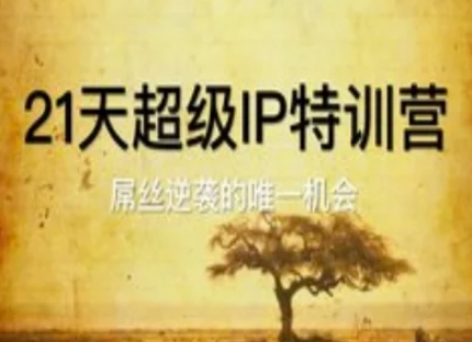 21天超级IP特训营，屌丝逆袭的唯一机会-huitchan网创