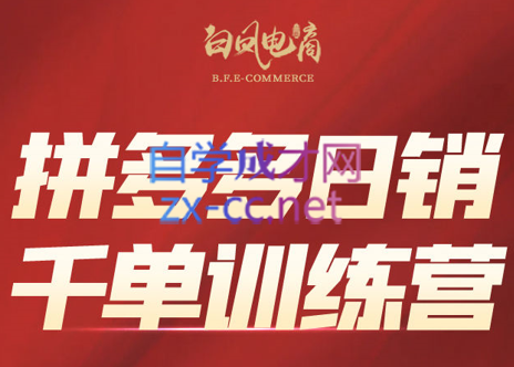 白凤电商·拼多多日销千单训练营(更新5月)-huitchan网创