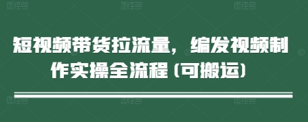 短视频带货拉流量，编发视频制作实操全流程(可搬运)-huitchan网创