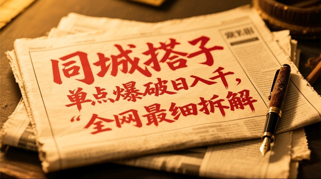 同城搭子群19.9单点爆破日入千，搭子组局月入万，全网最细拆解-huitchan网创