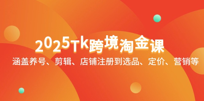 2025Tk跨境淘金课：涵盖养号、剪辑、店铺注册到选品、定价、营销等-huitchan网创