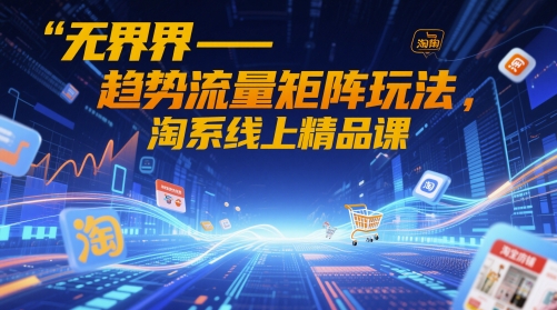 无界-趋势流量矩阵玩法，淘系线上精品课-huitchan网创