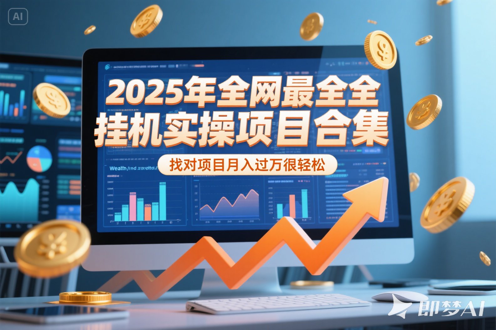 2025年挂机实操项目实操演练，挂机类型，AI直播类型，轻资产创业类型...-huitchan网创