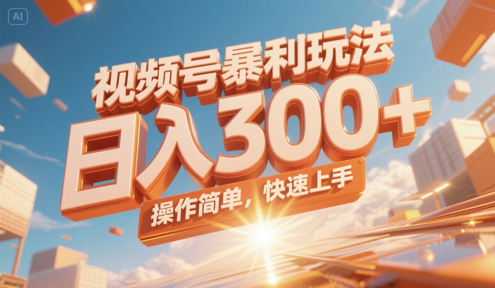 视频号暴利玩法，日入300+，操作简单，快速上手。-huitchan网创