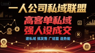 一人公司私域联盟，高客单私域，强人设成交，建私域 搞发售 广结盟 造势能-huitchan网创