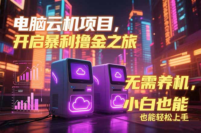 电脑云机项目 暴力撸金玩法，不需要养机 配置没有要求 单机100个窗口一...-huitchan网创
