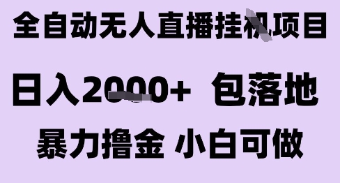 最新全自动抖音无人直播挂G项目，日入2k+ 包落地暴力撸金，小白可做【揭秘】-huitchan网创