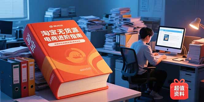 淘宝无货源电商进阶指南，包含新人课、进阶课，配套资料，蓝海选品等-huitchan网创