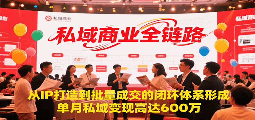 私域商业全链路，从IP打造到批量成交的闭环体系形成，单月私域变现600万-huitchan网创