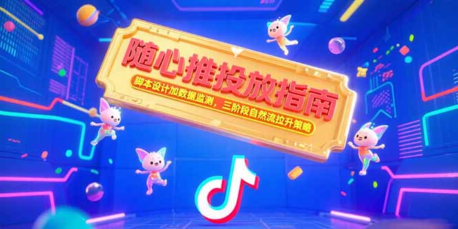 随心推投放指南，脚本设计加数据监测，三阶段自然流拉升策略-huitchan网创