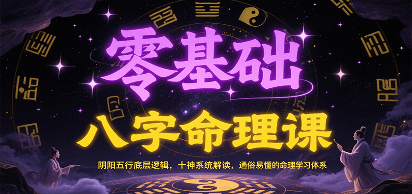 零基础八字命理课：阴阳五行底层逻辑，十神系统解读，通俗易懂的命理学习体系-huitchan网创
