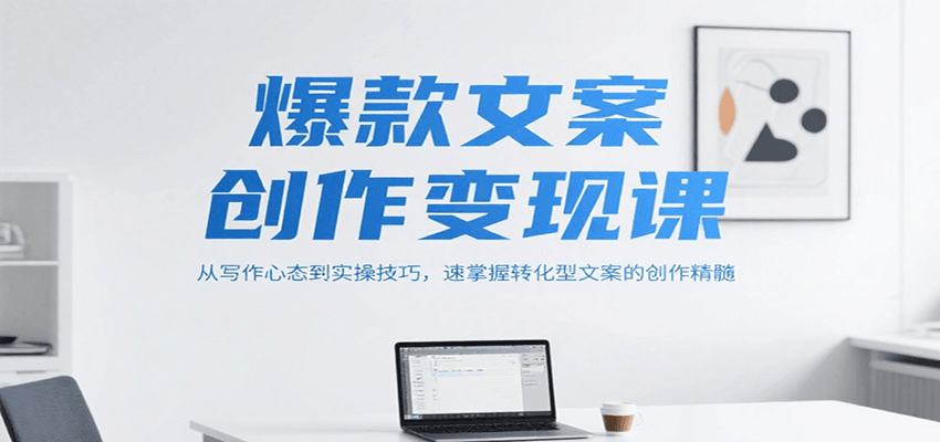 爆款文案创作变现课，从写作心态到实操技巧，速掌握转化型文案的创作精髓-huitchan网创