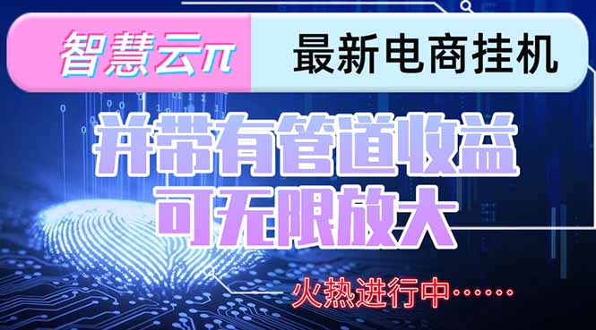 智慧云π电脑挂机单机每天收益300—500+ 并带有团队管道收益 可无限放大-huitchan网创