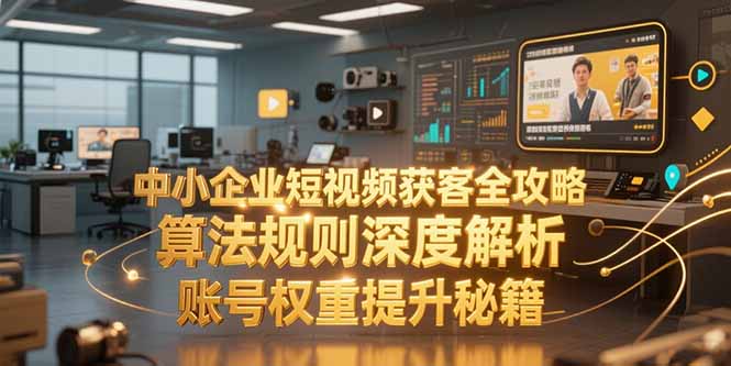 中小企业短视频获客全攻略，算法规则深度解析，账号权重提升秘籍-huitchan网创