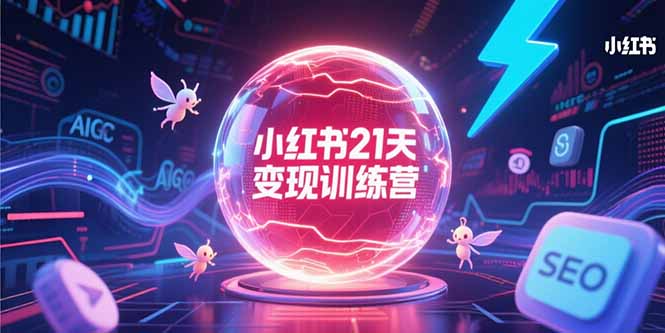 小红书21天变现训练营，AIGC工具高效应用，SEO优化核心技巧-huitchan网创