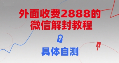 外面收费2888的微信解封教程，具体自测-huitchan网创