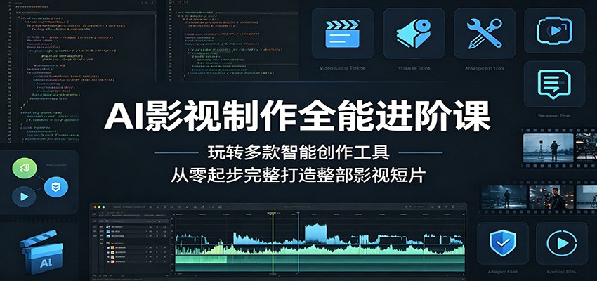 AI影视制作全能进阶课：玩转多款智能创作工具，从零起步完整打造整部影视短片-huitchan网创