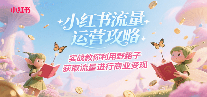 小红书流量运营攻略，实战教你利用野路子获取流量进行商业变现-huitchan网创